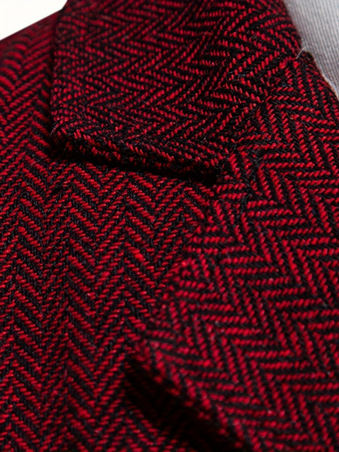 Edmund | Haringbone Effen Gilet
