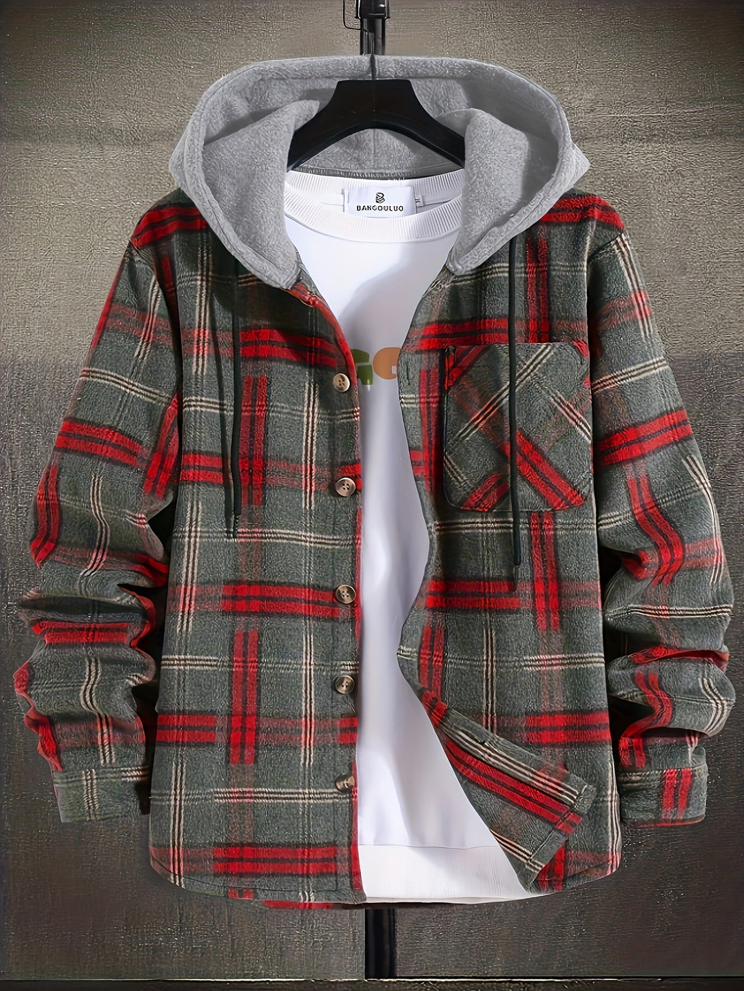 Hollis | Kerst Ruitjes Hoodie Jacket