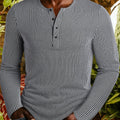 Griffin | Textured Ribbed Henley Shirt