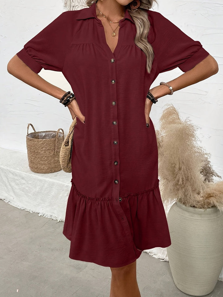 Maevelle | Knoploze Boho Midi Jurk