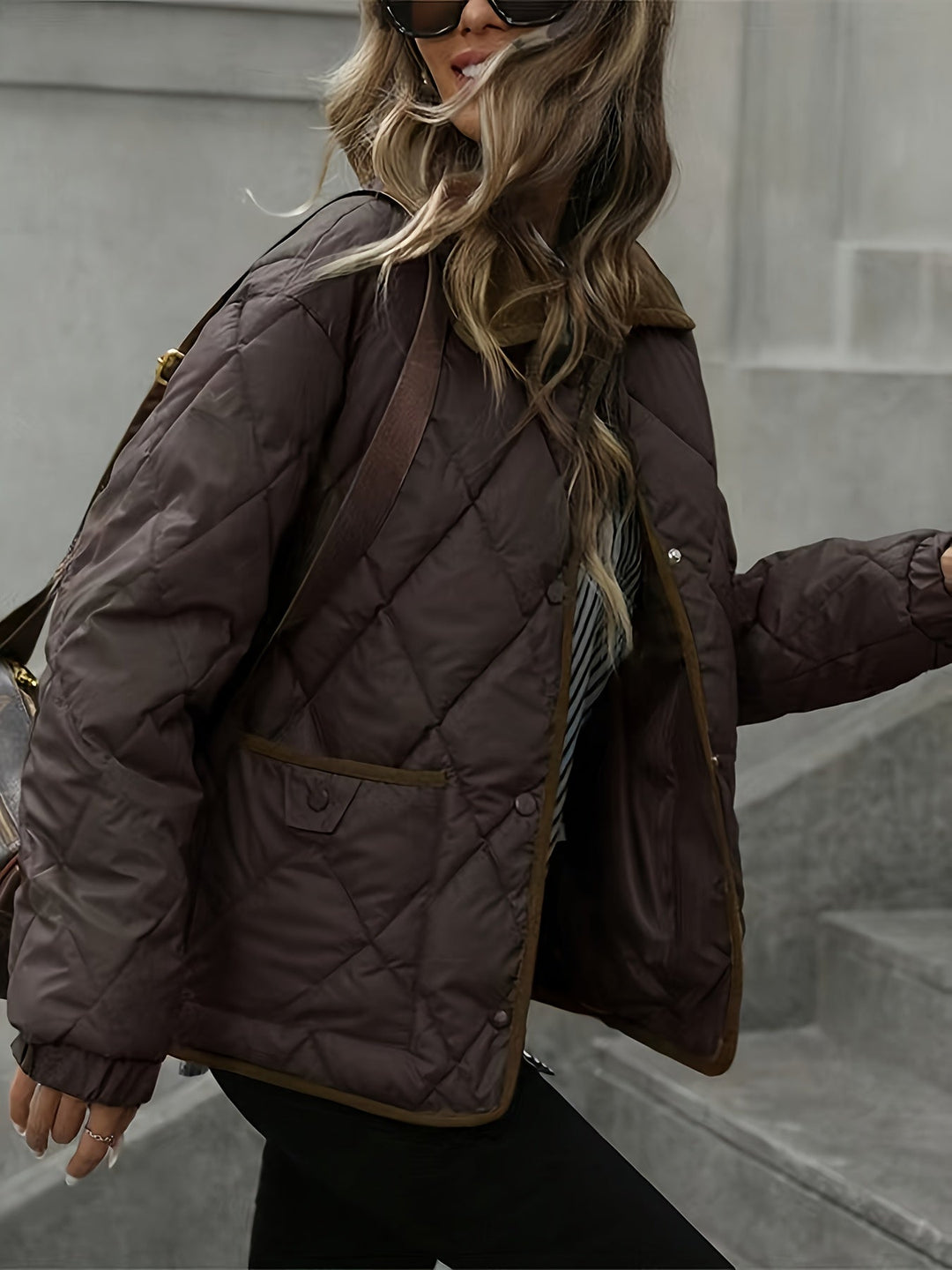 Imogen | Diamantgequiltte Gewatteerde Jas