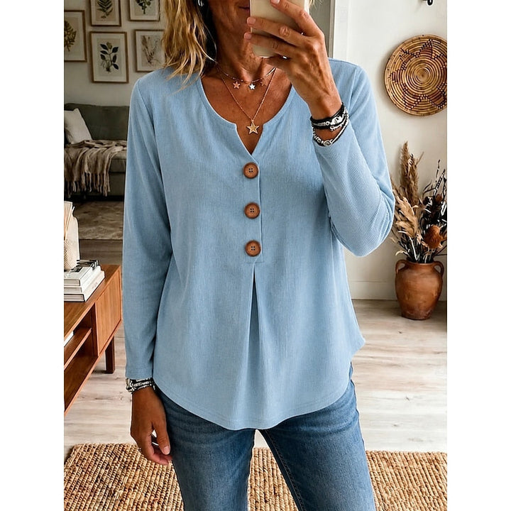 Katherine | Knop V-Hals Top