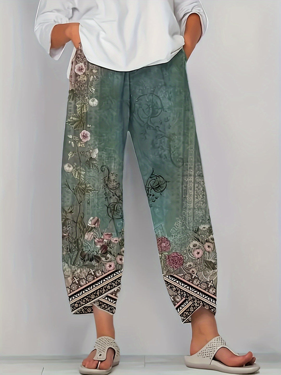 Meredith | Botanische Cropped Broeken