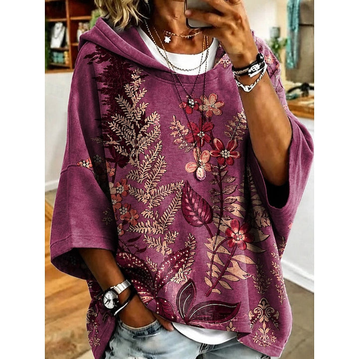 Roberta | Bloemen Capuchon Pullover Hoodie