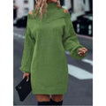 Winifred | Koud-Schouder Turtleneck Trui Jurk