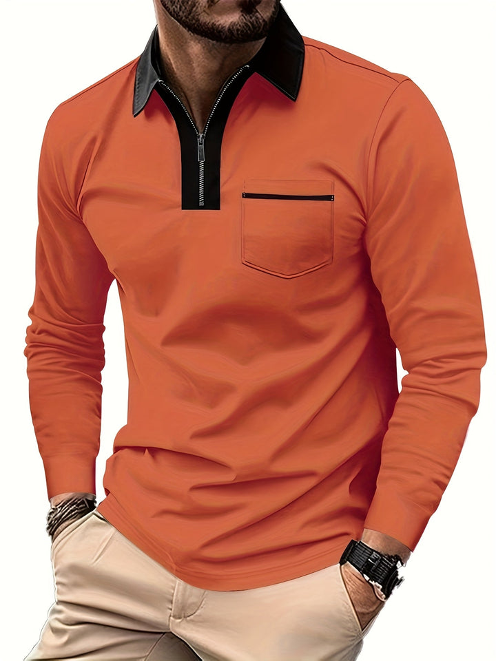 Curtis | Verfijnd Zip-Collar Polo Shirt