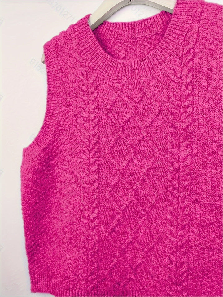 Brooke | Kabelgebreide Sweater Vest