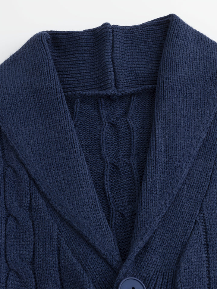 Walter | Cardigan met Sjaalkraag en Kabelpatroon