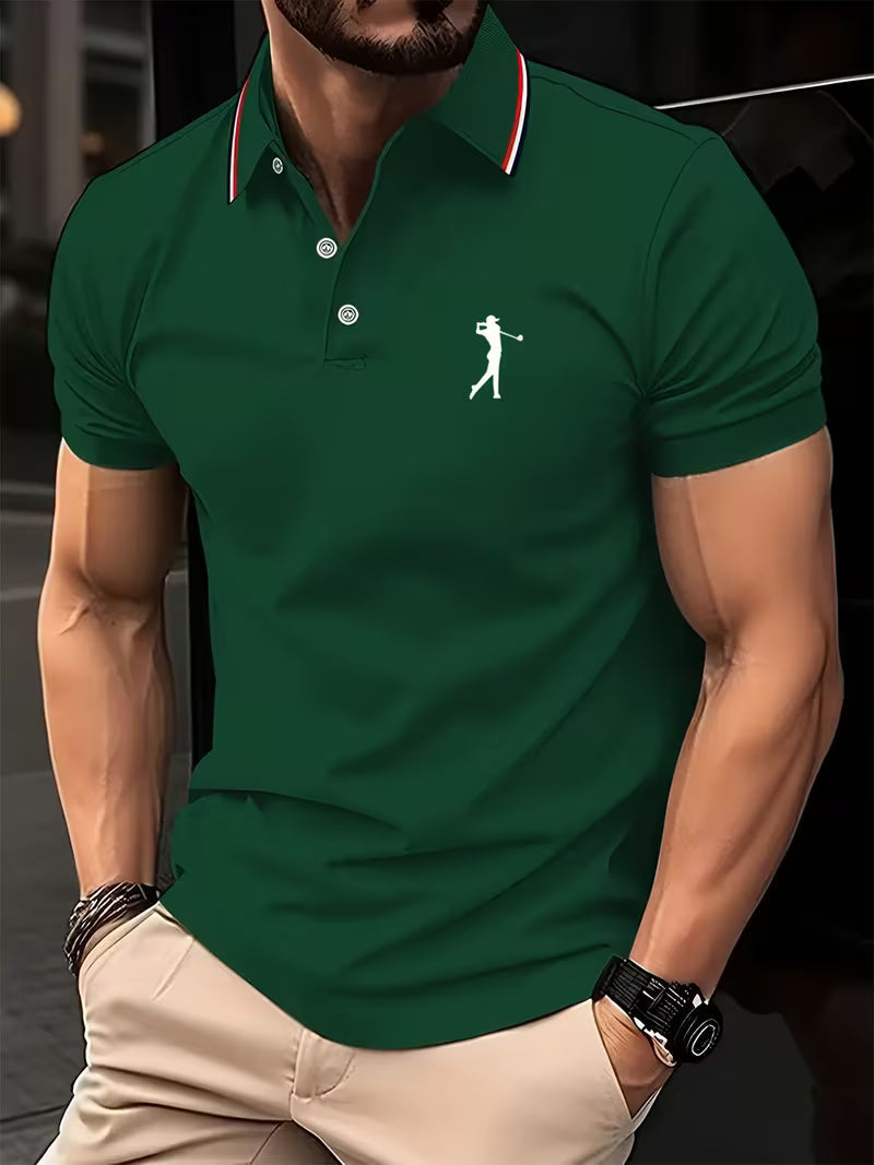 Arnold | Casual Korte Mouwen Golf Gedrukt Shirt