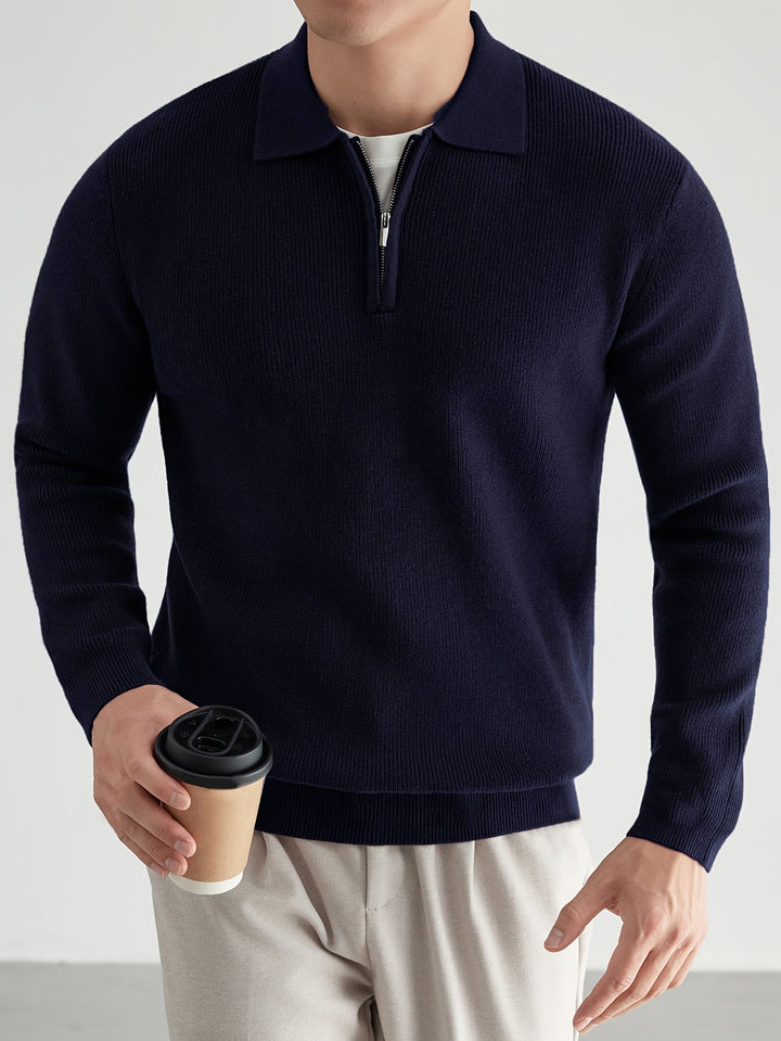 Donovan | Verfijnde Quarter-Zip Polo Sweater