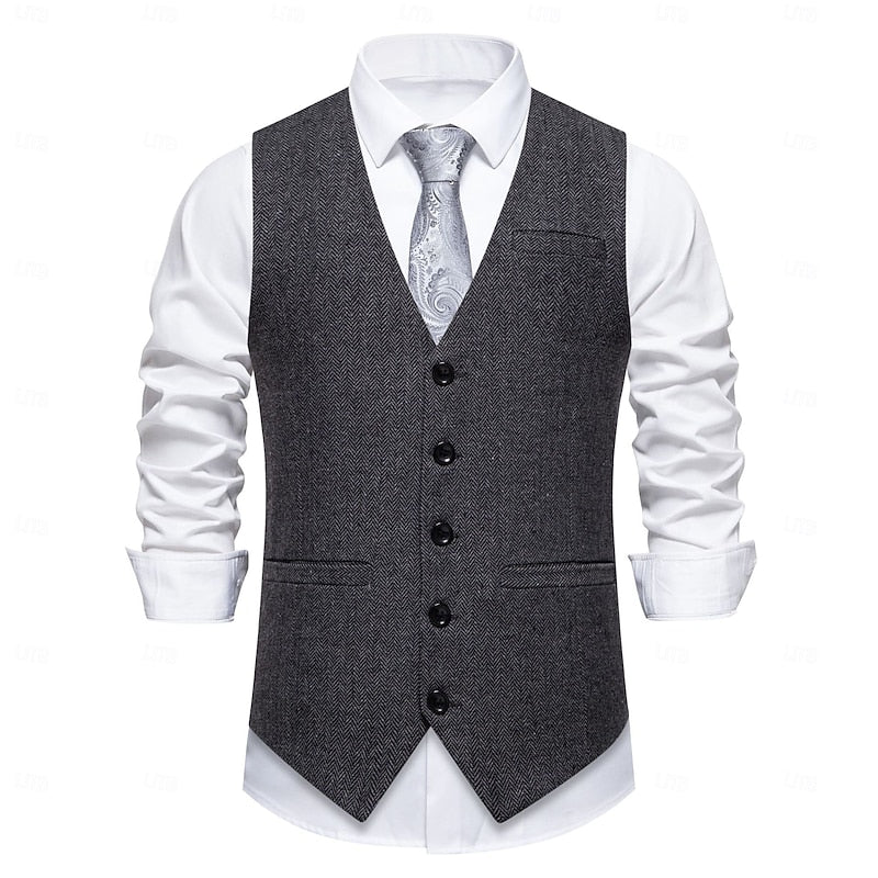 Emmett | Op maat gemaakte enkel-breasted vest