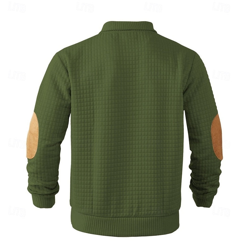Garrett | Textured Staande-Kraag Pullover