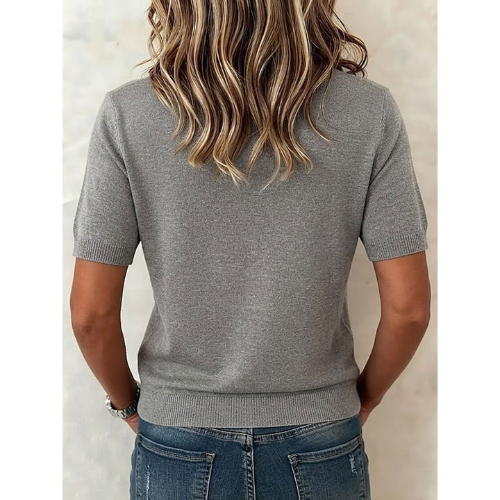 Delia | Knoop-Front Korte Mouw Top