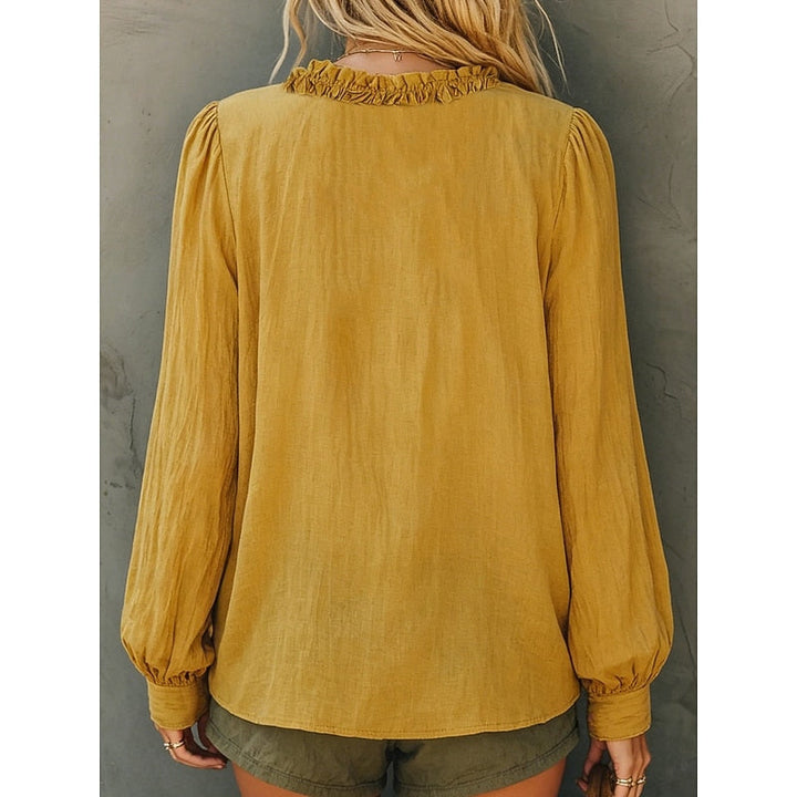 Renata | Gerimpelde V-Hals Blouse
