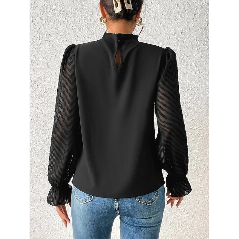 Elspeth | Elegante Hoge Hals Blouse