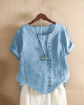 Olivia | Moeiteloze Knopdetail Zomerblouse