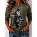 Selene | Halloween Skull Lange Mouwen Top