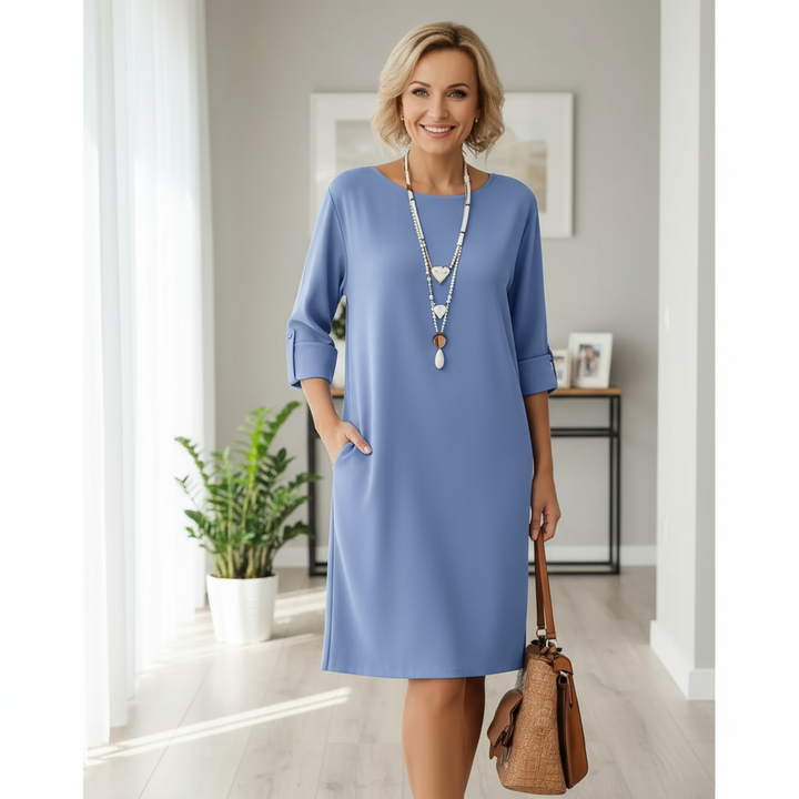 Emily | Comfortabele Ronde Hals Jurk