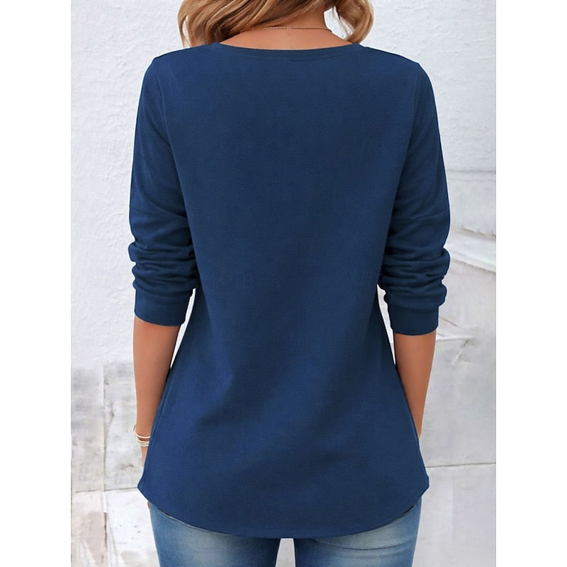 Miranda | Top met Drapé Knopdetails