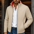 Gregory | Staande Kraag Rits Cardigan