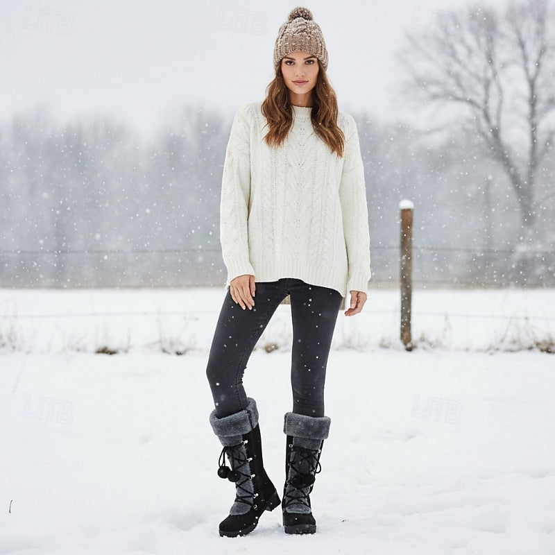 Sabrina | Gezellige Lace-Up Winterlaarzen