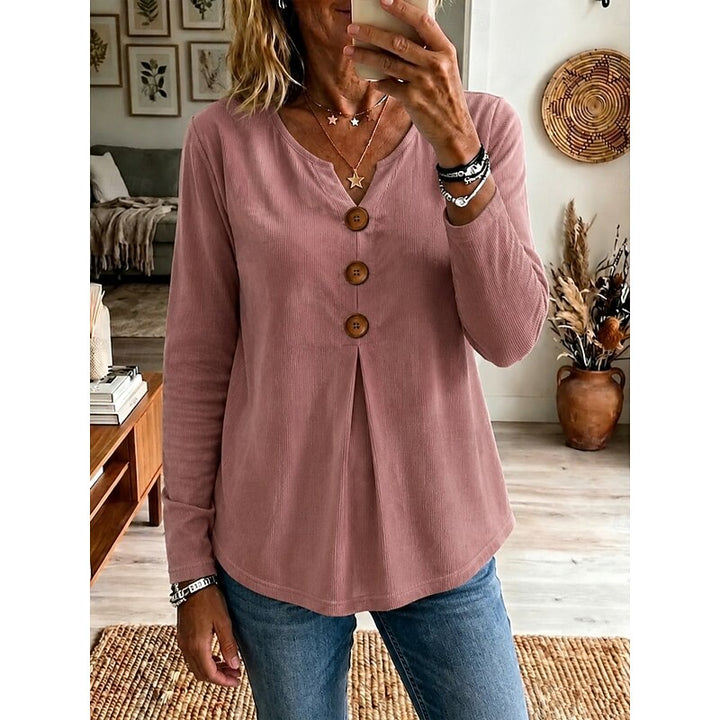 Katherine | Knop V-Hals Top
