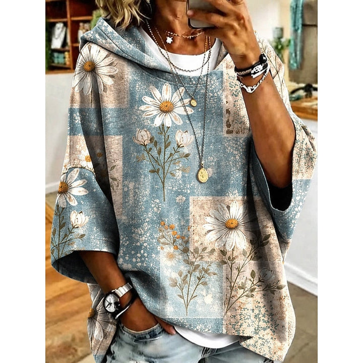 Roberta | Bloemen Capuchon Pullover Hoodie