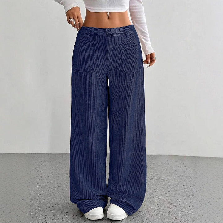 Rosalie | Brede-Pijpen Hoge Taille Broek