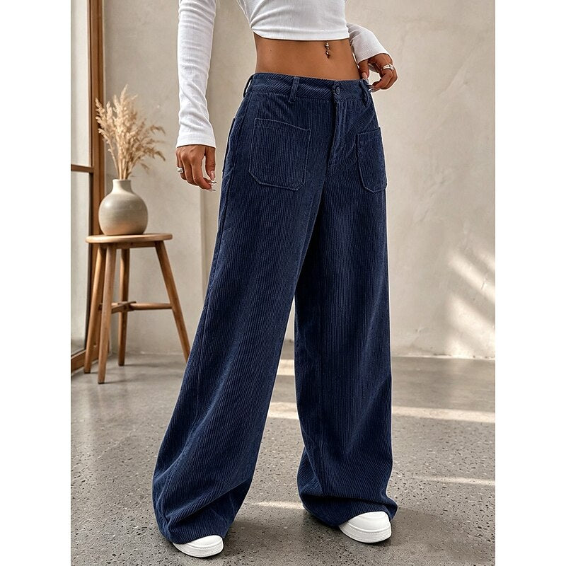 Selene | Hoge Taille Wijde Pantalon