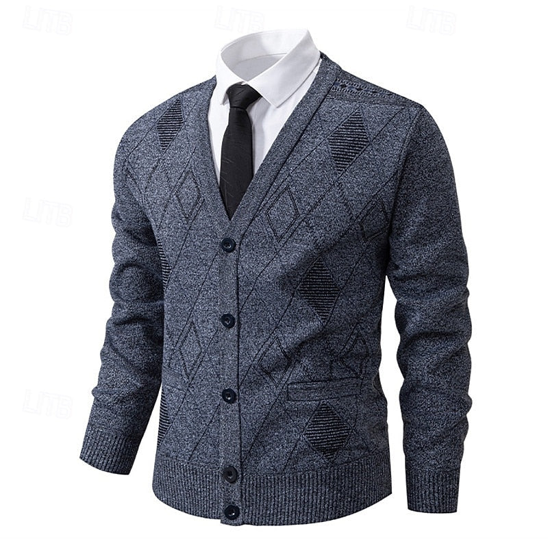 Weston | Verfijnde Argyle Cardigan