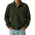 Wallace | Textured Long-Sleeve Polo Shirt
