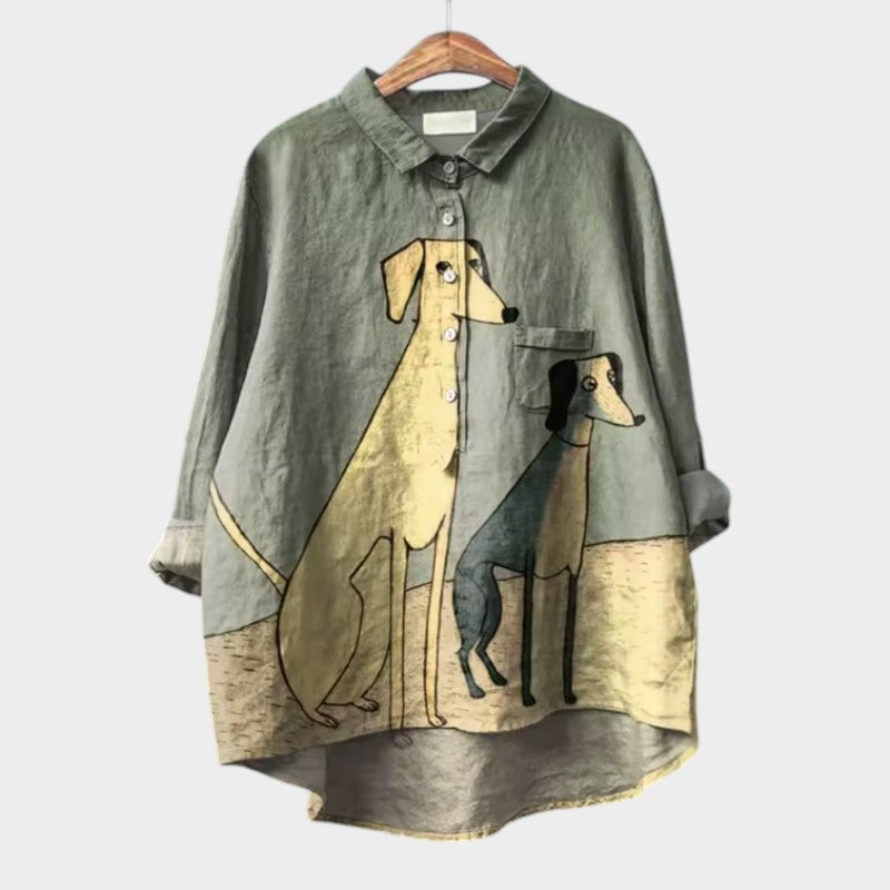 Deanna | Casual Lange Mouwen Gedrukte Blouse