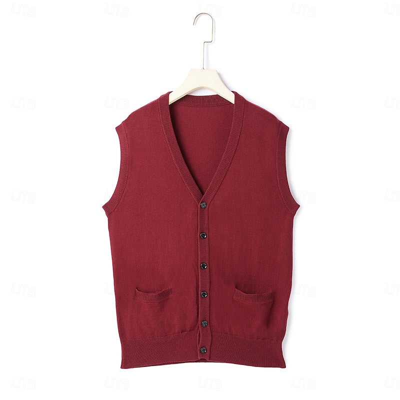 Leonard | Geknoopte V-Hals Sweater Vest