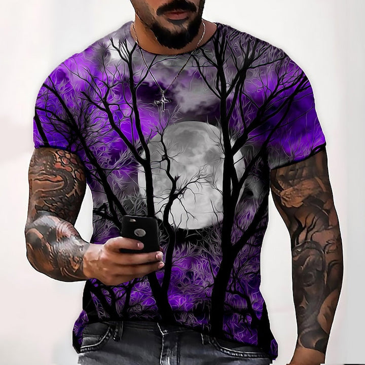 Jonah | Halloween Maan Grafisch Crew Neck T-Shirt