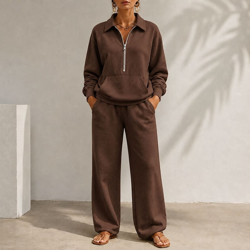 Waverly | Ontspannen Zip-Kraag Twee-Delige Set
