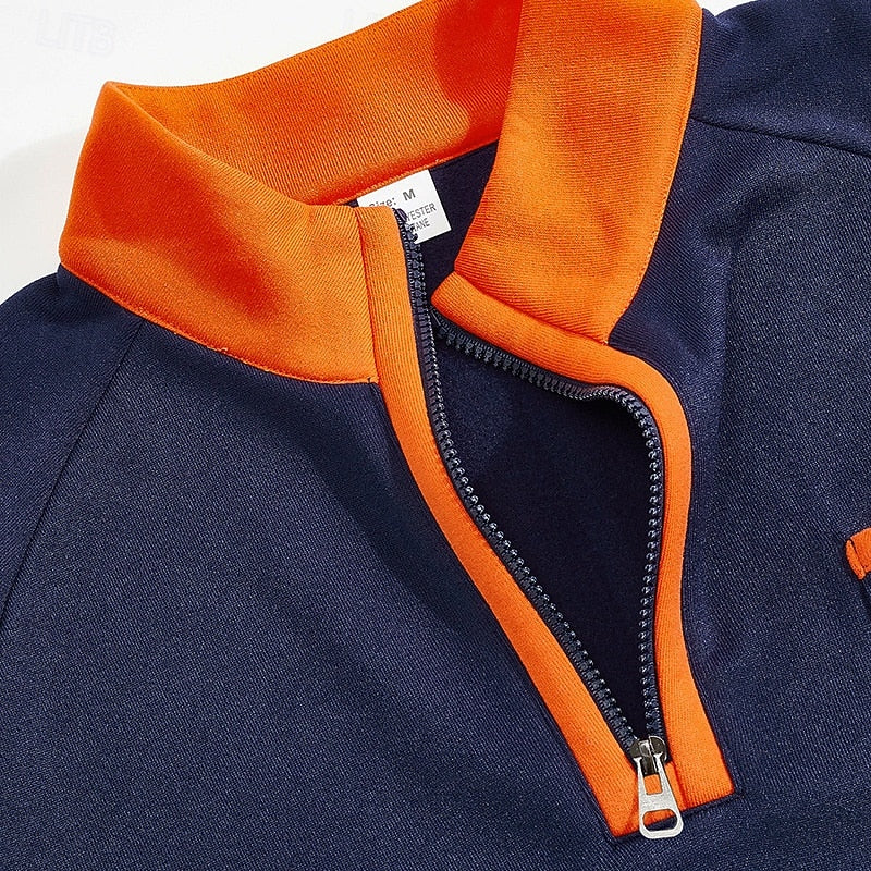 Keith | Kwart-Zip Kleurblok Pullover