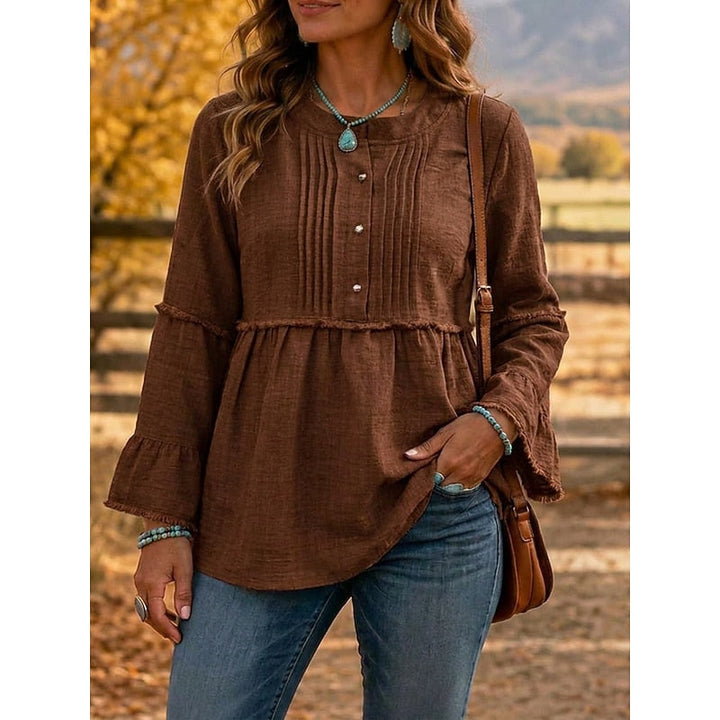 Rosalyn | Plooi Peplum Blouse