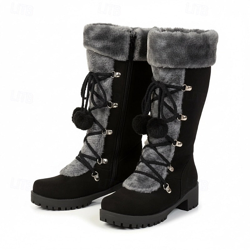 Sabrina | Gezellige Lace-Up Winterlaarzen