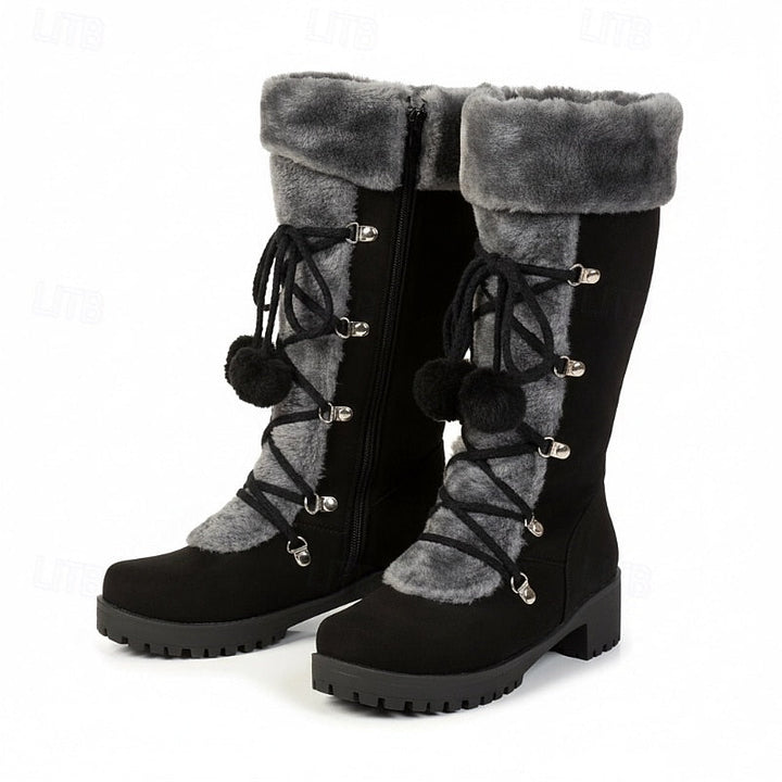 Sabrina | Gezellige Lace-Up Winterlaarzen
