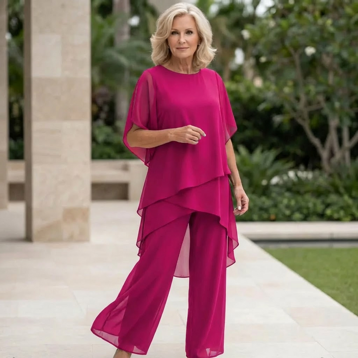 Valeria | Elegante Drapé Palazzo Broek Set