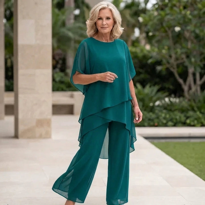 Valeria | Elegante Drapé Palazzo Broek Set