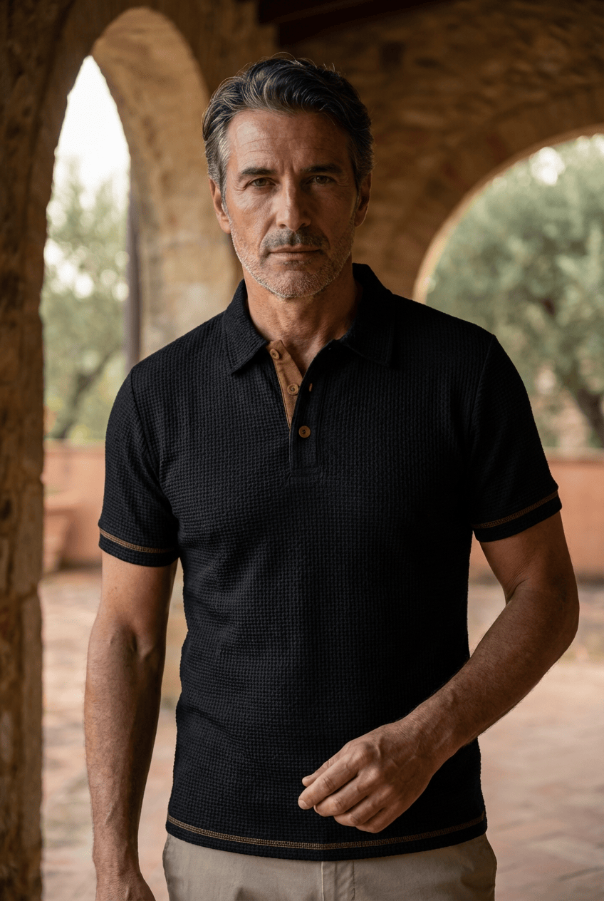 Harrison | Verfijnde Textuur Polo Shirt