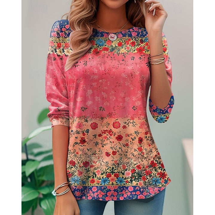 Miriam | Bloemen Lange Mouwen Top