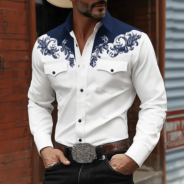 Harlan | Western-Stijl Lange Mouwen Shirt
