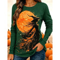 Fern | Halloween Heks Grafisch Lange Mouw Top