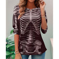 Iris | Halloween Skelet Lange Mouwen Top