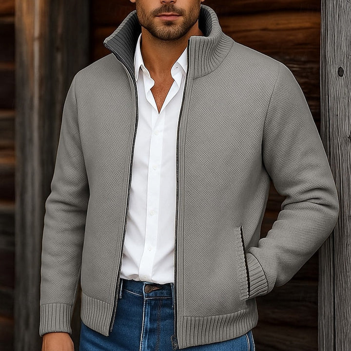 Gregory | Staande Kraag Rits Cardigan