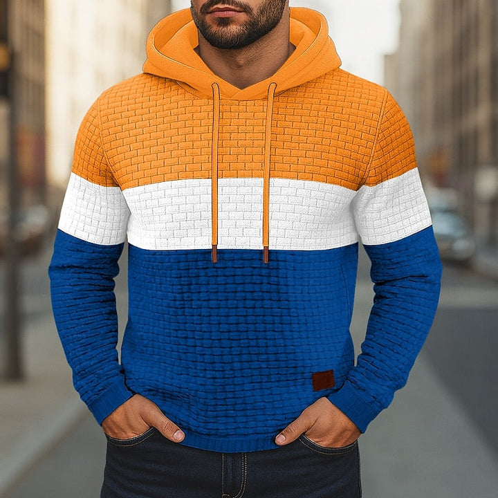 Hollis | Kleurblok Textured Hoodie