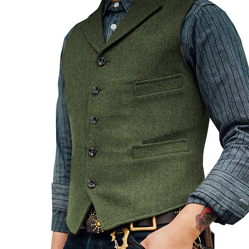 Gerard | Haringbone Tailored Waistcoat