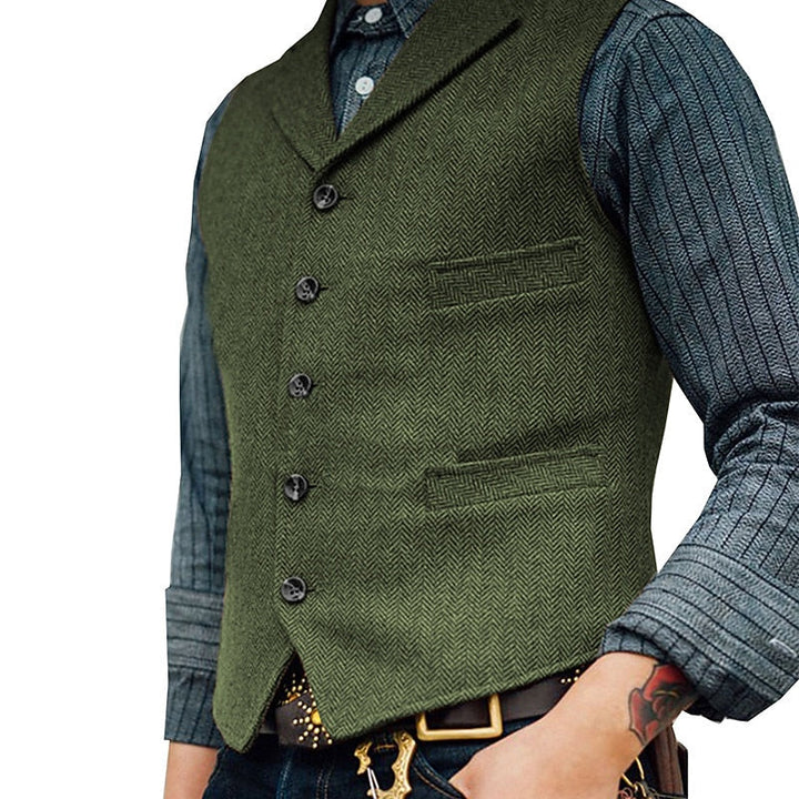 Gerard | Haringbone Tailored Waistcoat